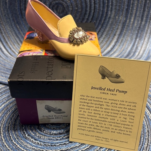 Just The Right Shoe Shoes - Just The Right Shoe - Purple and Cream Jeweled Heels